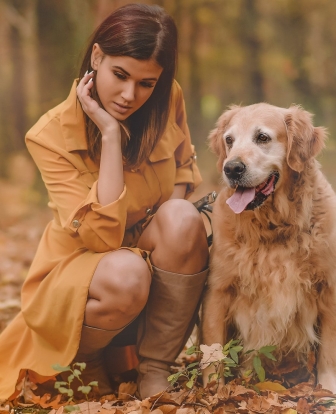 Осенняя фотосессия с собакой