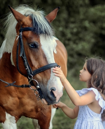 Детская фотосессия с лошадьми